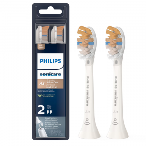 Philips Sonicare Premium All-In-One (A3) Replacement Toothbrush Heads, HX9092/65, Smart Recognition, White 2-pk